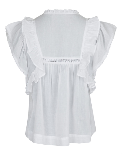 Neo Noir - Jayla S Voile Top - White